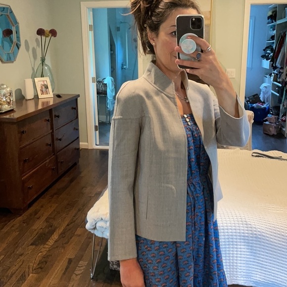 Worth New York Stretch Wool Gray Blazer - Picture 1 of 14